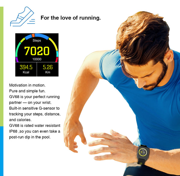 Waterproof smart watch fitness tracker