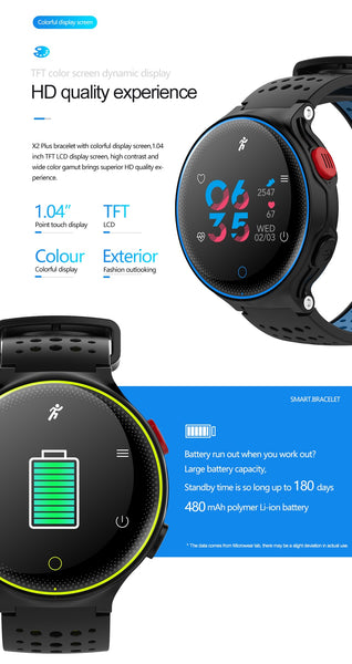 Waterproof Swimming Heart Rate Blood Pressure Sleep Monitor Wristwatch