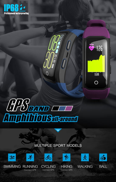 Waterproof GPS Heart Rate Monitor sport wristband bracelet