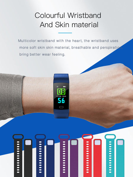 Pedometer Fitness Tracker Smart Bracelet Heart Rate Blood Pressure Monitor