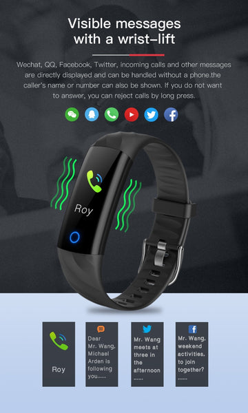 Bluetooth Heart Rate Fitness Smart Bracelet