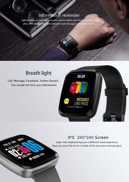 Sport Heart Rate Fitness Tracker Smart Watch