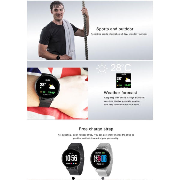 Bluetooth Smart watch  Activity Fitness tracker Heart rate Monitor