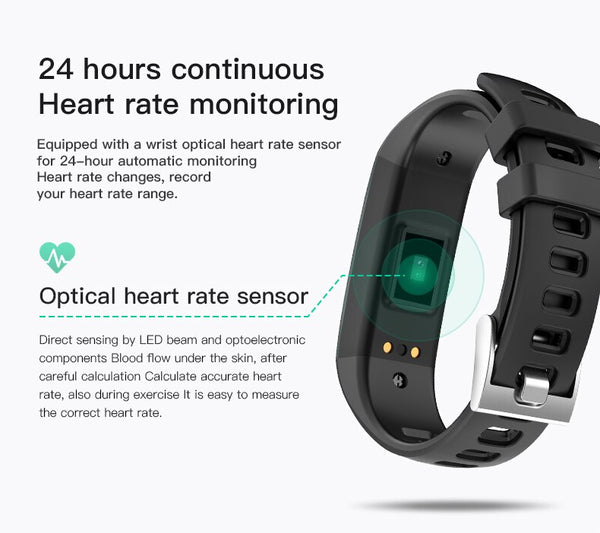 G26S Colors Strap Smart Fitness Bracelet  Heart Rate Monitor Smart Band