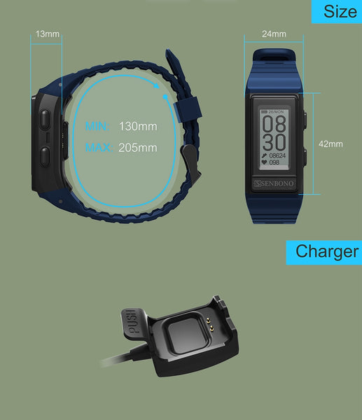 GPS Sport Smart band Monitor Cardiac Activity Tracker Altitude