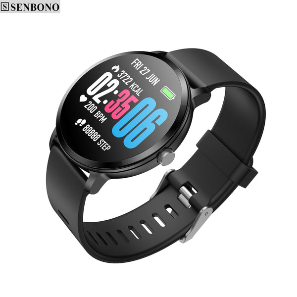 Waterproof Clock Tempered glass Activity Fitness tracker Heart rate smartwatch