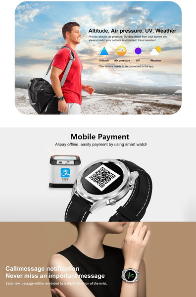 Blood Pressure Monitor Smart Watch Heart Rate Pedometer