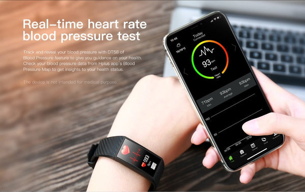 1.14 Inch IPS Screen Smart Bracelet ECG Heart Rate Blood Pressure Monitor