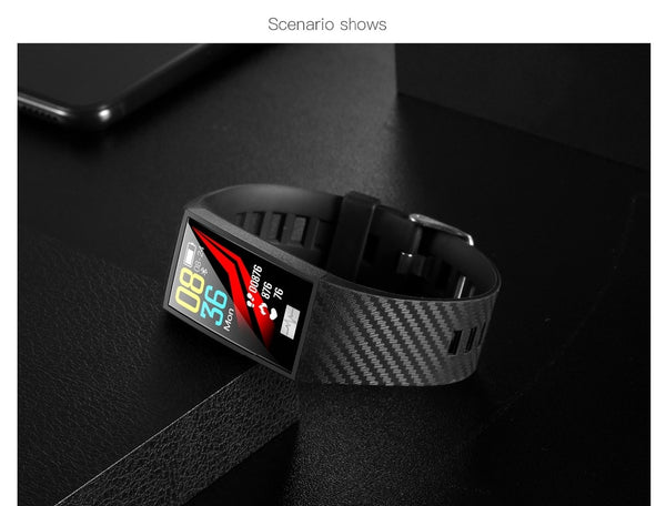 1.14 Inch IPS Screen Smart Bracelet ECG Heart Rate Blood Pressure Monitor