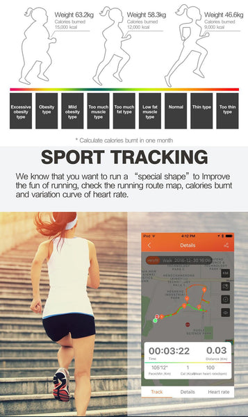 Sport tracking heart rate Multi-sport mode SMS reminder bracelet