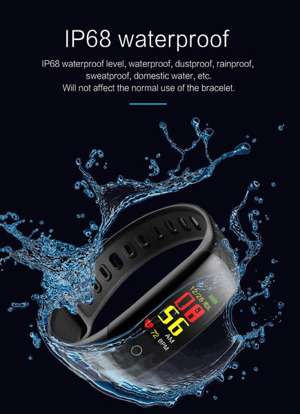 Smart Bracelet  Color Screen Blood Pressure Fitness Tracker device Heart Rate Monitor