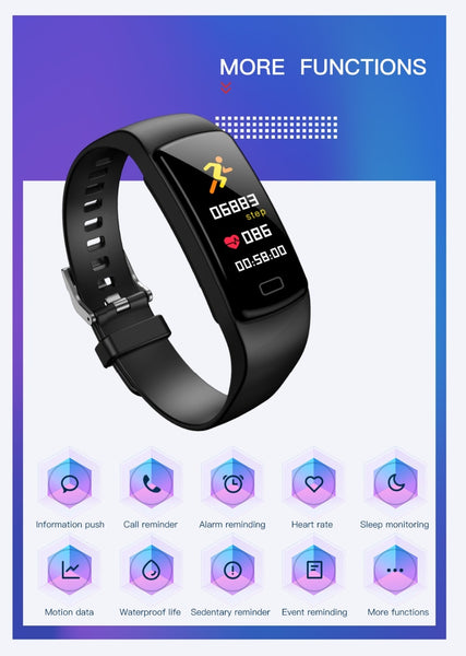 Smart  Activity Tracker Fitness Band Heart Bracelet Blood Pressure Monitor