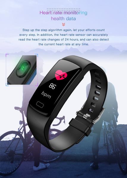 Smart  Activity Tracker Fitness Band Heart Bracelet Blood Pressure Monitor