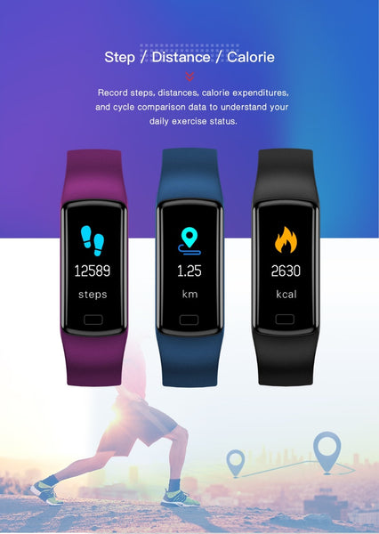 Smart  Activity Tracker Fitness Band Heart Bracelet Blood Pressure Monitor