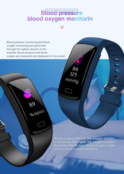 Smart  Activity Tracker Fitness Band Heart Bracelet Blood Pressure Monitor