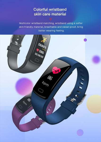 Smart  Activity Tracker Fitness Band Heart Bracelet Blood Pressure Monitor